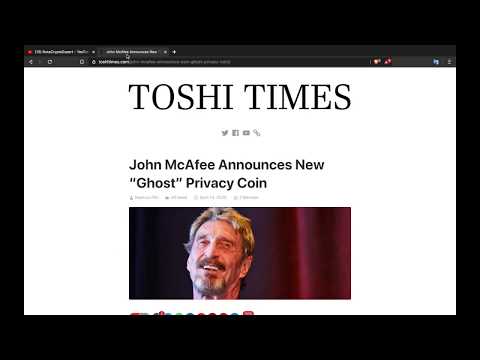 Video: Crypto Millionaire John McAfee annuncia la Presidential Run 2020