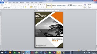 how to make book cover page IN MS WORD