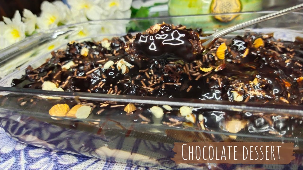 Easy chocolate dessert with 3 ingredients multiple things with Riya