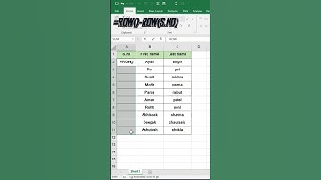 Auto update serial number after deleting a row in excel || #excel #msexcel #msoffice #shorts #tech