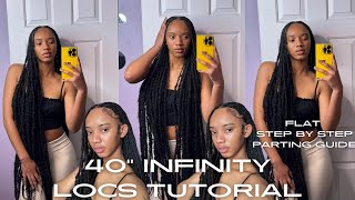 Infinity Locs Tutorial On Myself step by step with parting guide