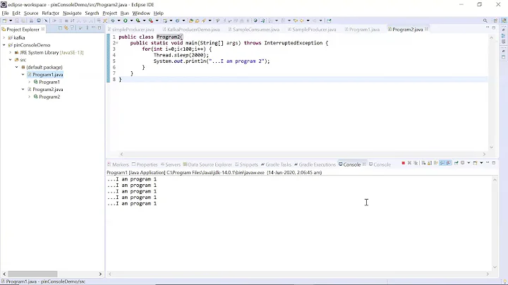 How to run two java programs simultaneously in eclipse?