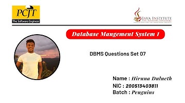 Database Management System 1 Questions Set 7