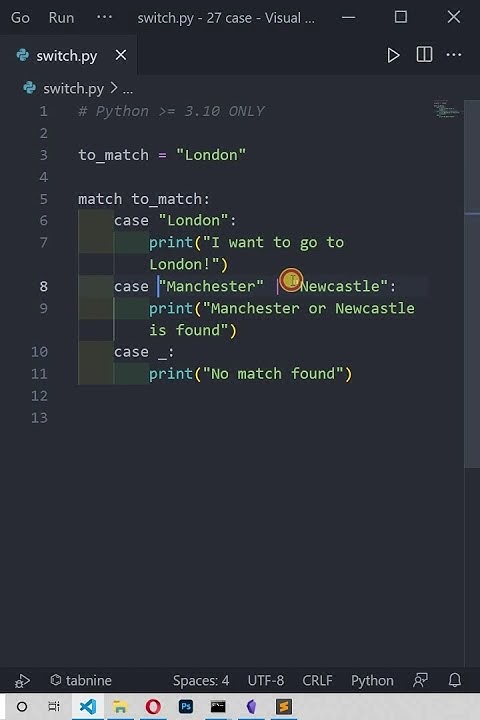 Python - Switch Statement is Finally Here (How To Use Case in Python ...