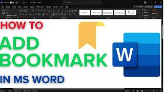 How to Add a Bookmark in MS Word | Link & Navigate Long Documents Easily | Step-by-Step Guide