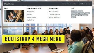 How to make a simple Bootstrap 4 mega Menu | Responsive bootstrap 4 mega menu