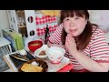 【おでぶ】遅い朝ごはんを食べる！😋買った物紹介！