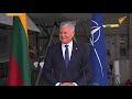 NATO Alert Interupts Live News Conference Of The Lithuanian And Spanish Presidents