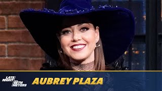 Aubrey Plaza Goes All Out to Scare Kids on Halloween