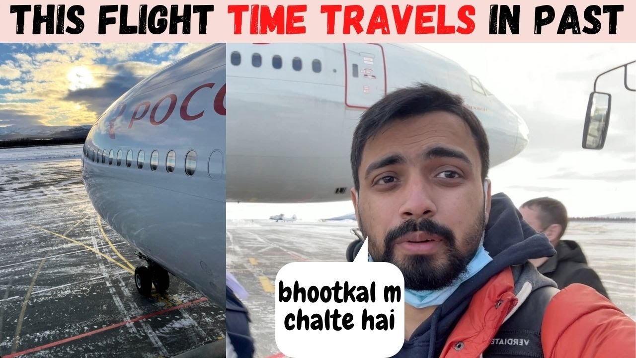 Snow at Airport | This Flight Go 47 Minutes in Past | Magadan to Moscow