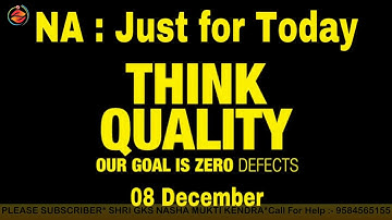 Narcotics Anonymous (NA): Just for today : 08 December : Calling a defect a defect :Hindi Audio