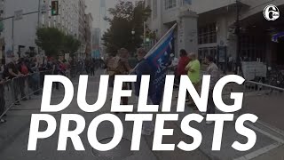 Dueling protests in Philadelphia as vote counting continues in presidential election
