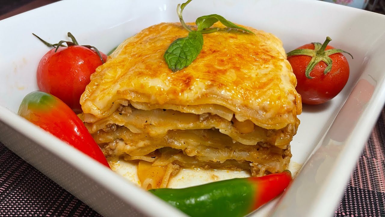 اللازانيا بدون سلق وبدون بشاميل 😉 مع تركات زينب زياد