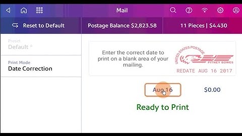 SendPro® C Series - Redating Your Mail