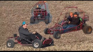 Fixing the throttle cable on hunter's Go-Kart