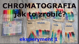 CHROMATOGRAFIA jak ją zrobić? metoda rozdzielania mieszanin  chemia#42  eksperyment#1