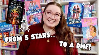Mood Reading through ARCs 💖 DNFs 🫣 to five star favorites!