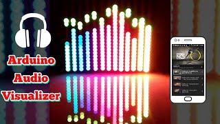 Music Reactive VU meter: Arduino Uno R3 RGB LED strip audio visualizer.  WS2812B RGB led