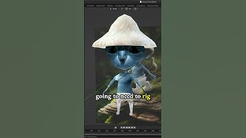Begin Rigging for Animations for Smurf Cat meme - low poly 3d model game character in Blender