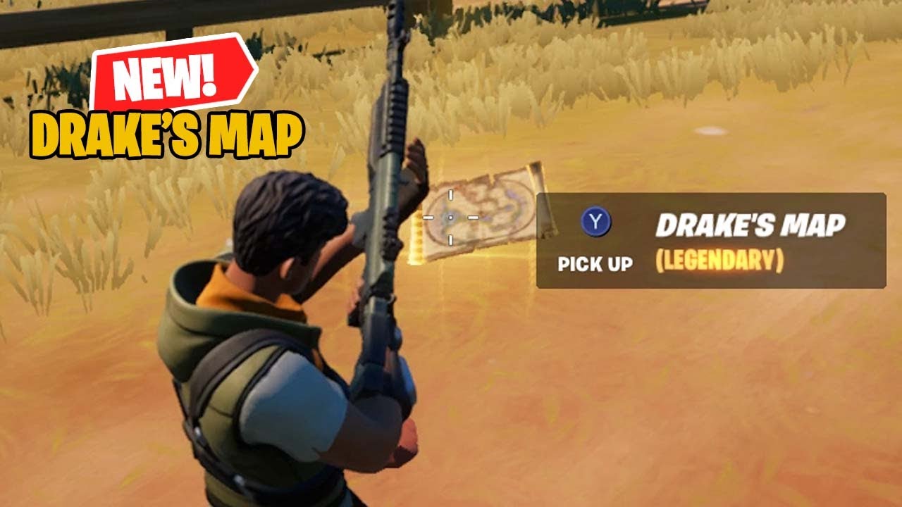 NEW Drake's Treasure Map in Fortnite! (Uncharted Crossover)