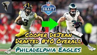 NFL DRAFT: Iowa DB Cooper DeJean selected #40 overall by Philadelphia Eagles | STEAL OF THE DRAFT? by From the Hawkeye of the Storm 2,314 views 3 weeks ago 6 minutes, 46 seconds