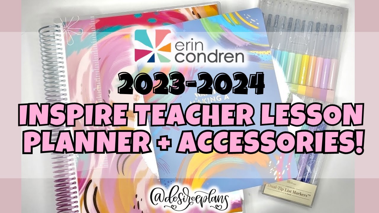 NEW! ERIN CONDREN INSPIRE TEACHER LESSON PLANNER 20232024 ETTAVEE