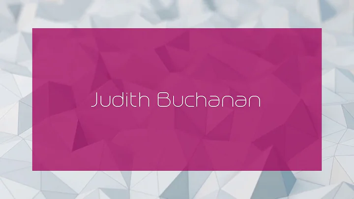 Judith Buchanan - appearance