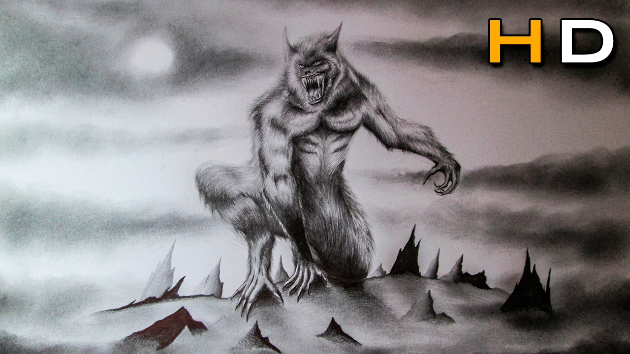 How to Draw a Realistic Werewolf with Pencil Step by Step - Drawing