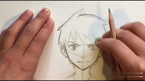 Como desenhar rosto masculino de anime?