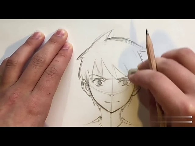 Esboço de anime: rosto de lado  Desenho de rosto, Desenhando