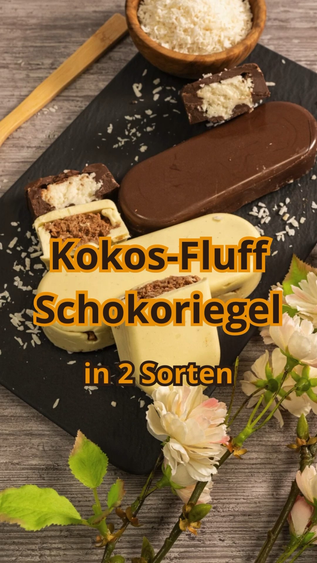 Rezept Kokos Fluff Schokoriegel mit Fluffzauber, Schokoladenzauber und ...