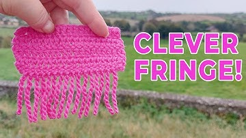 Crochet Twisted Loop Fringe. Unique method to finish off crochet projects