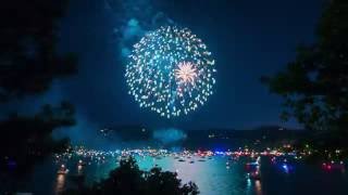 4th of july fireworks over lake arrowhead, ca in 4k time lapse