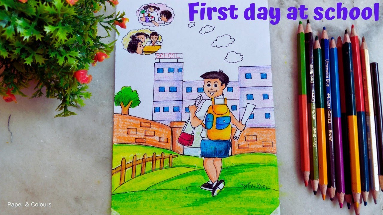 First Day Of School Drawing