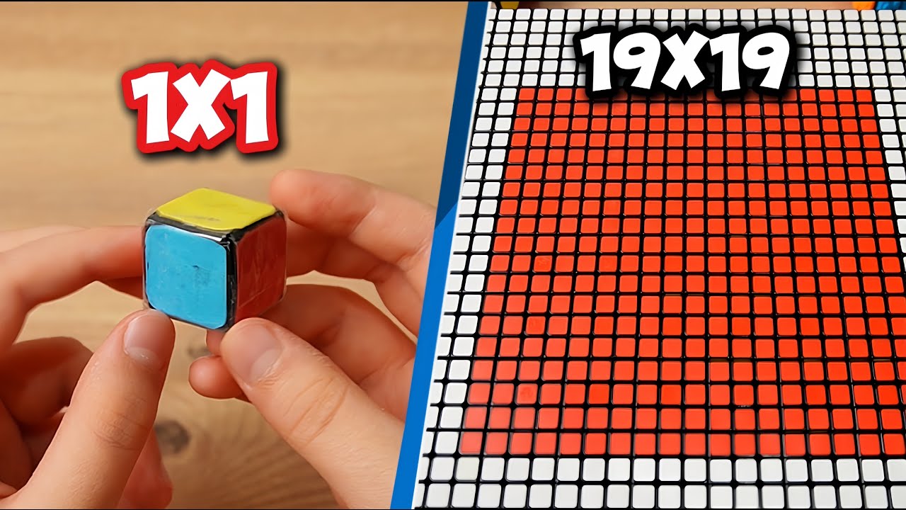 Rubik’s Cubes: 1x1 to 19x19 - YouTube