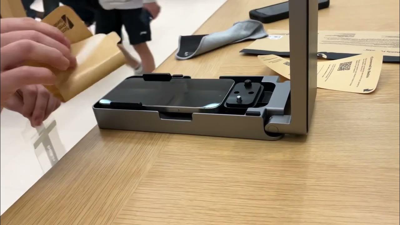 Belkin Ultra Glass 2 Screen Protector application of IPhone 15 Pro Max