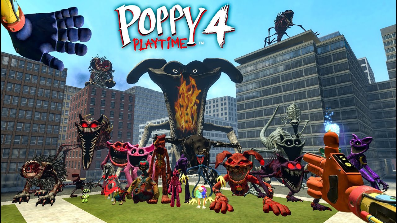 Surviving All Chapter 1, 2, 3, and 4 All Poppy Playtime Monsters ...