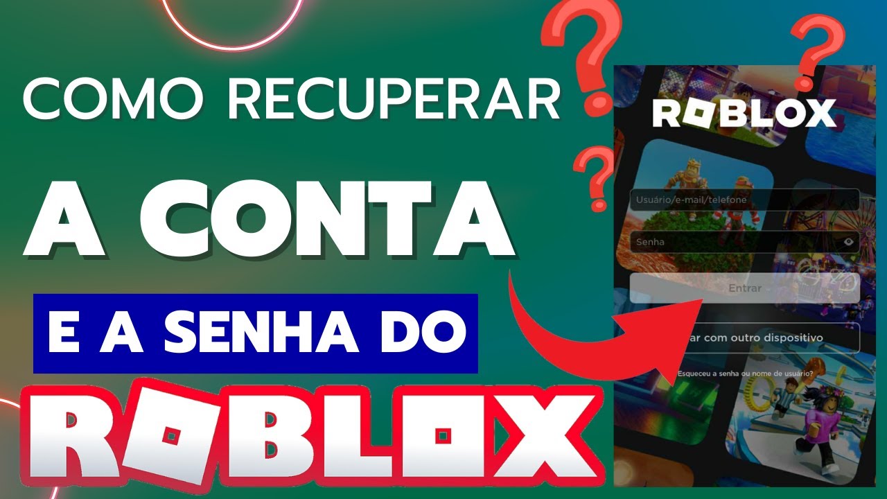 COMO RECUPERAR CONTA SENHA DO ROBLOX MESMO SEM E MAIL PELO CELULAR ...