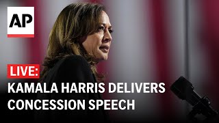 Thumbnail for LIVE: Kamala Harris concession speech after election loss (FULL)