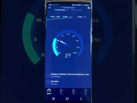 Eir 5G indoor Speed Test-Cork City, Ireland