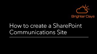 How to create a SharePoint Communications Site