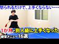 【たった1か月で】怒られるだけで、卓球を教えてくれない。そんな選手が別人級に上達した練習メニュー16選