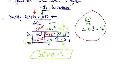 LC Algebra #5   Long Division   The Box Method