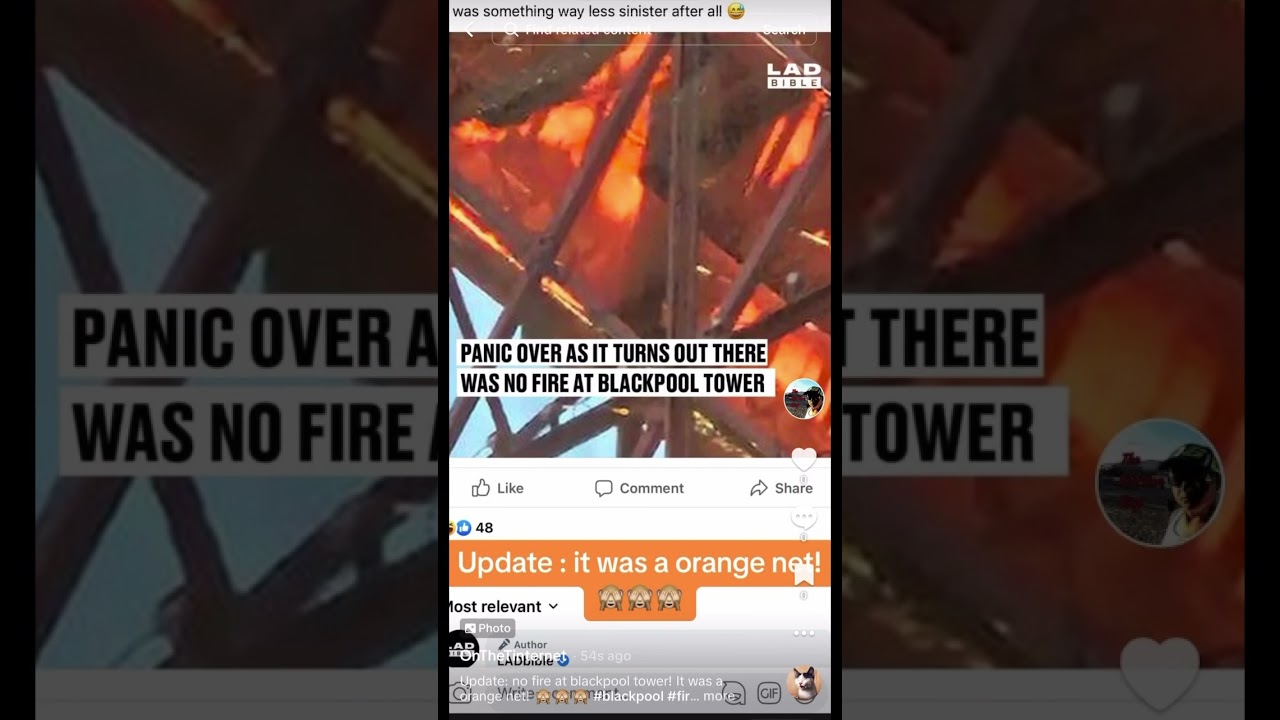 No Fire At Blackpool Tower… 🙈🙈🙈 