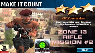 Campaign Zone 13 Tijuana Make it Count Rifle mission #2 sniper strike : special ops (iOS & Android)