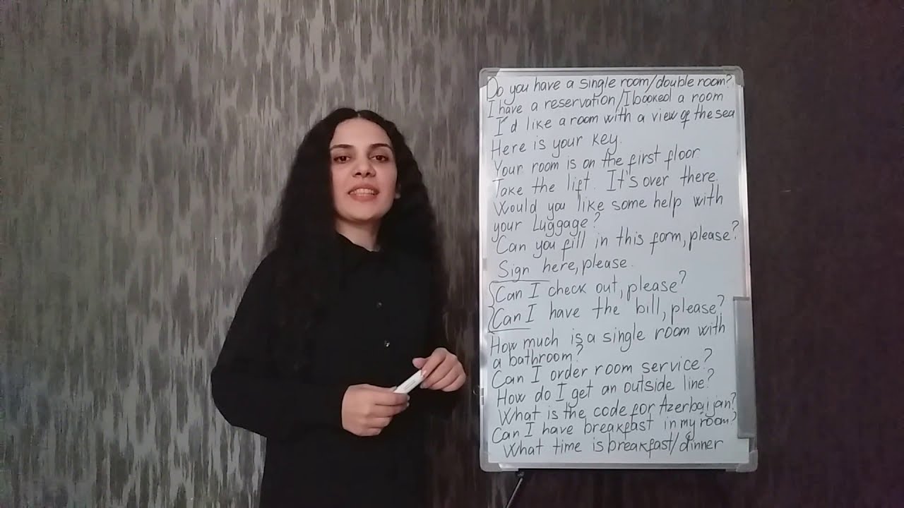 Ingilis dili dersleri 4. (In a hotel) Otelde