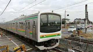 宇都宮線205系600番台Y1編成普通列車黒磯行き蒲須坂ストレート通過