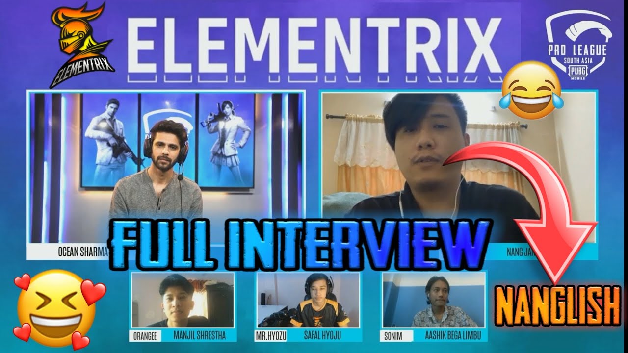 TEAM ELEMENTRIX PMPL INTERVIEW WITH OCEAN SHARMA || NANGLISH KANDA 🤣 || PUBGM NEPAL - GAURABYT ||
