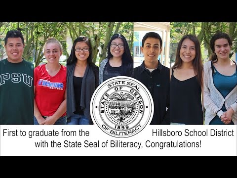 First to graduate from the Hillsboro School District with the State Seal of Biliteracy