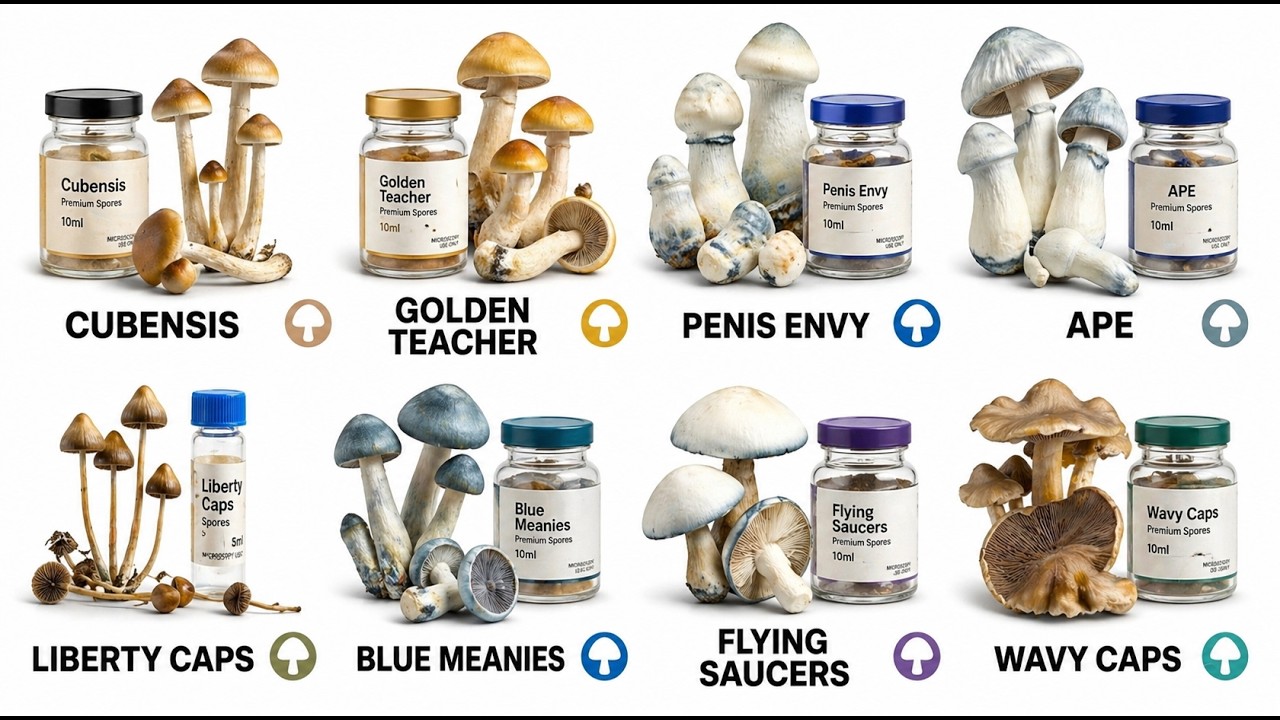 Every Psychedelic Mushroom & Its Effects Explained in 23 Minutes